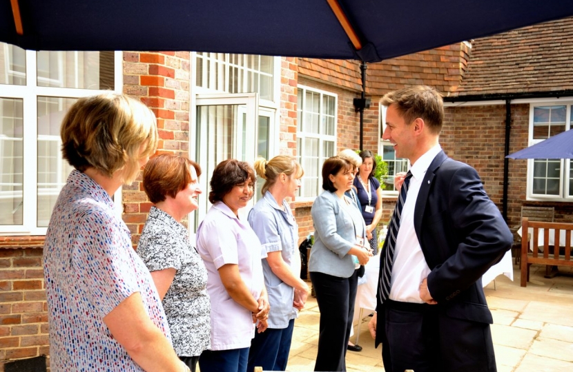 Meeting staff at the newly refurbished Haslemere Hospital