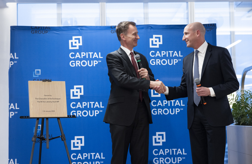 The Chancellor opens the new Capital Group office