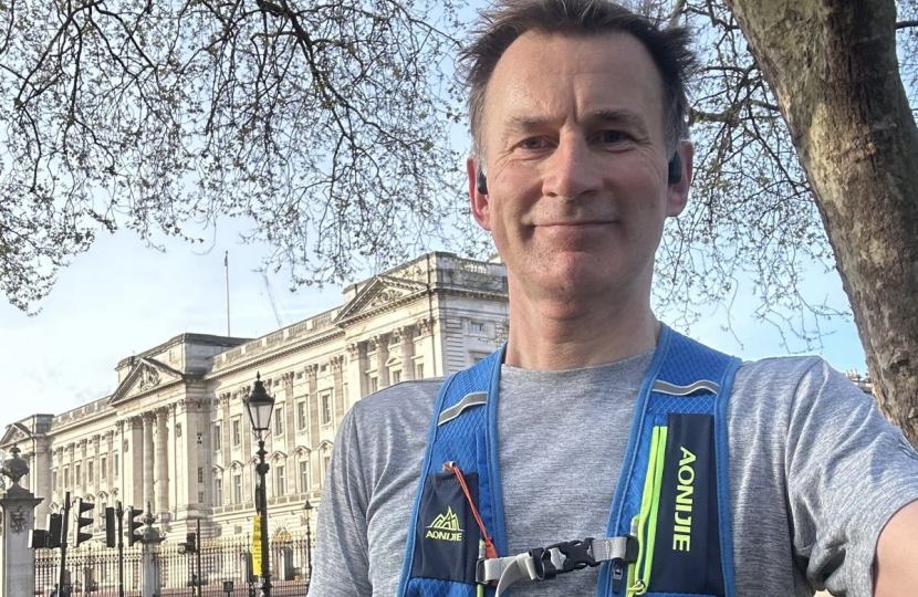 Jeremy Hunt MP marathon training.
