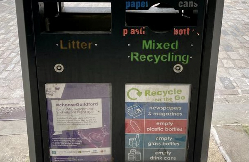 One of the recycling bins Jeremy is pushing supermarkets to introduce