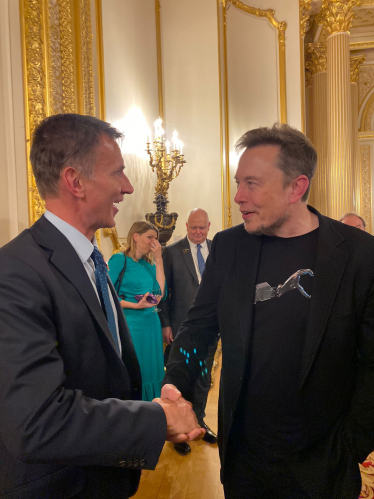 Jeremy Hunt and Elon Musk