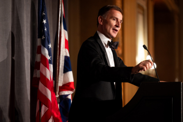 Chancellor Jeremy Hunt speaking in San Francisco.