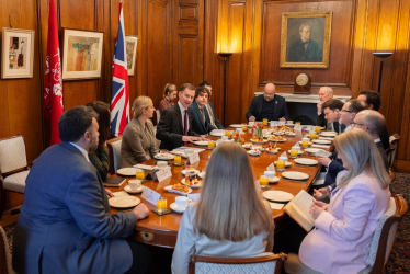 The Chancellor of the Exchequer meets with business leaders to discuss investment opportunities to grow our economy.